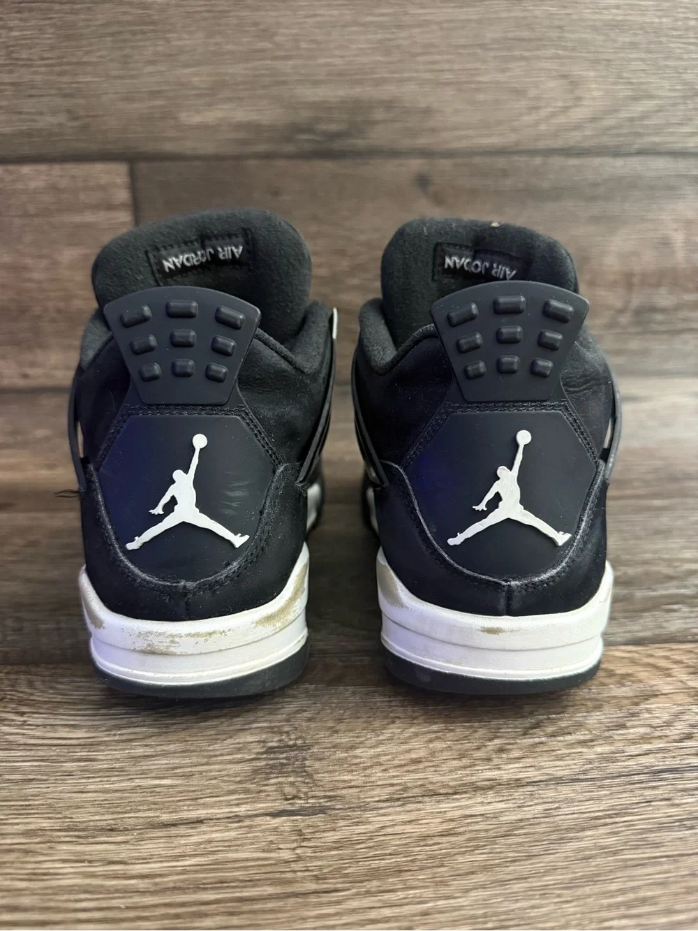 Nike Air Jordan 4 Retro Black White Thunder Kids Size 6.5Y